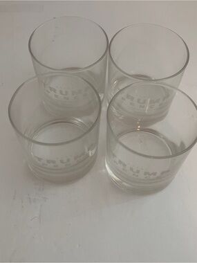 Trump Pence 2020 Clear Branded Whiskey Highball Tumblers - Set of 4